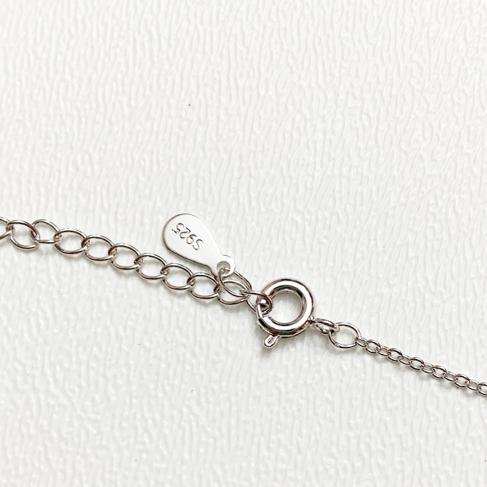 Sterling Silver Cubic Zirconia Heart Necklace (Q1) - Picture 5 of 5